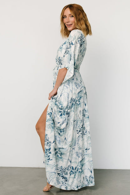 Kalea Maxi Dress | Blue + White - Baltic Born