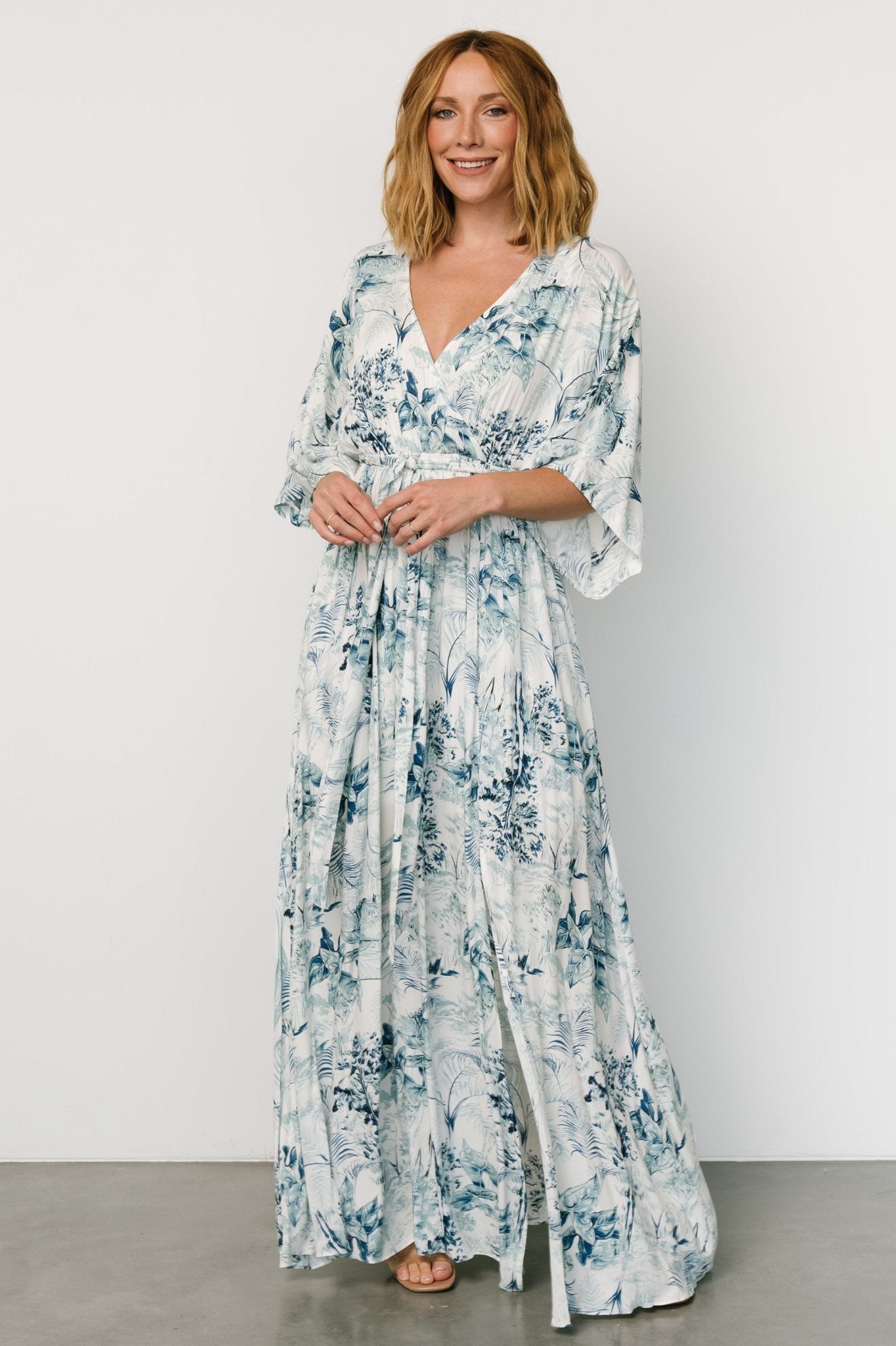 Kalea Maxi Dress | Blue + White - Baltic Born