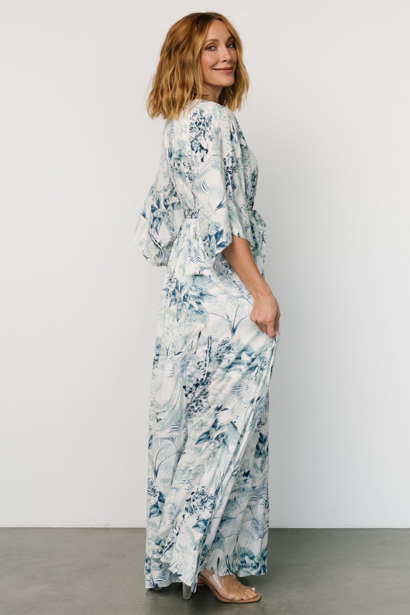 Kalea Maxi Dress | Blue + White - Baltic Born