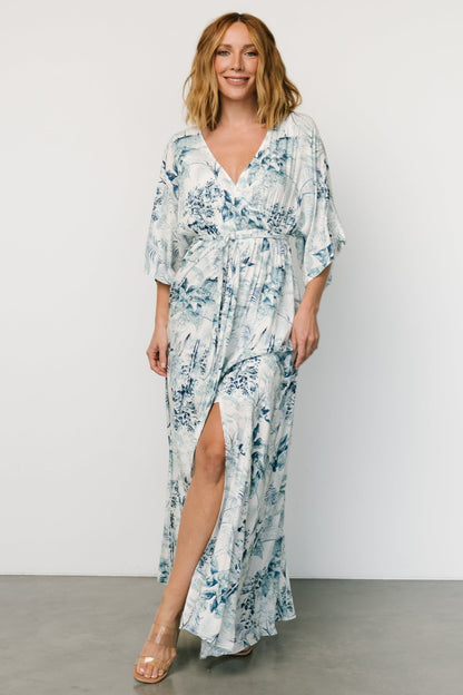 Kalea Maxi Dress | Blue + White - Baltic Born