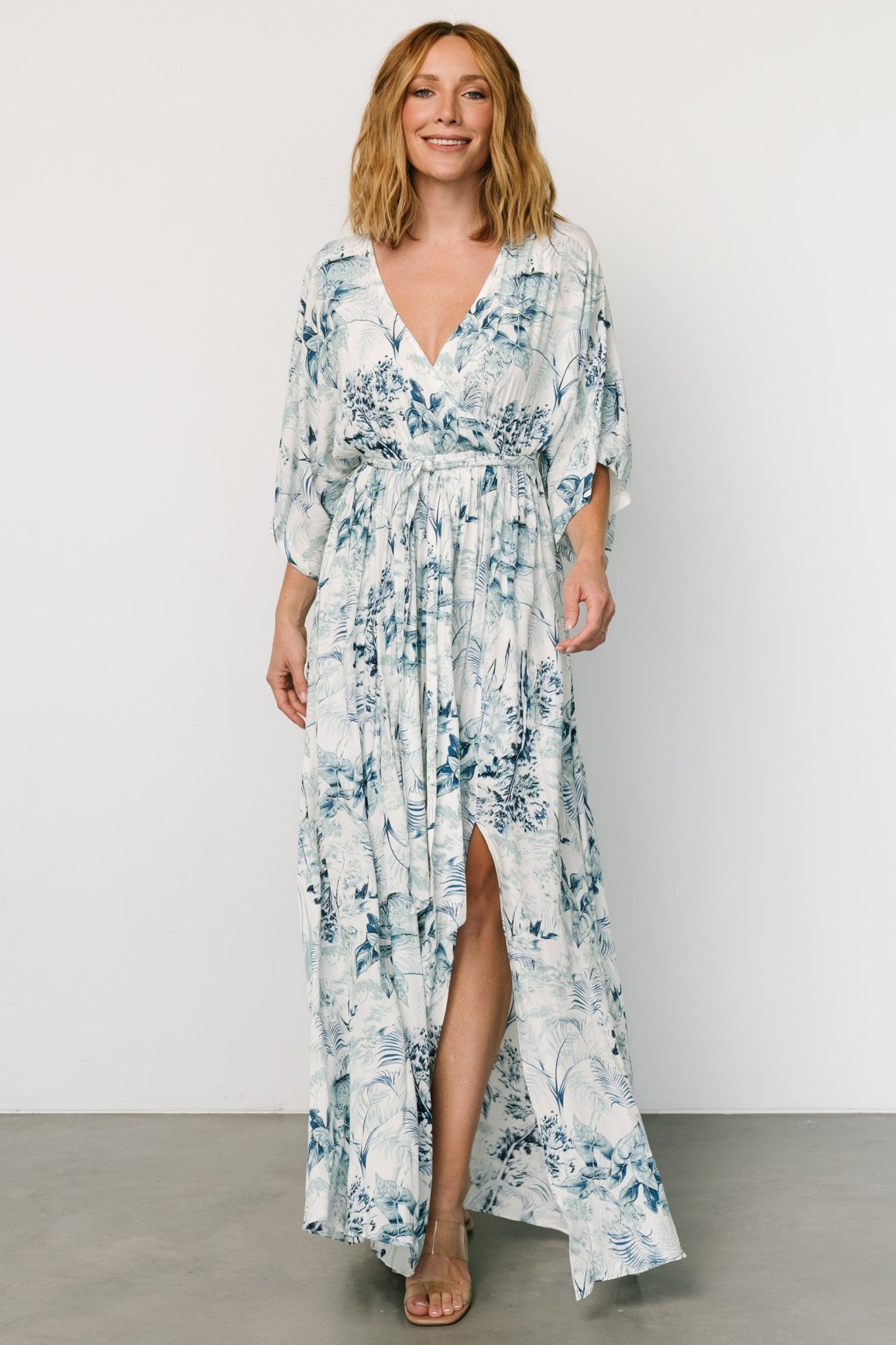 Kalea Maxi Dress | Blue + White - Baltic Born