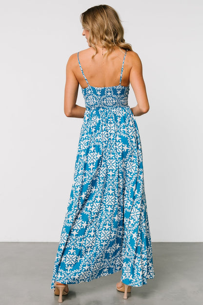 Kali Maxi Dress | Blue + White - Baltic Born