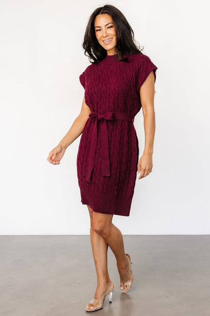 Kambri Cable Knit Sweater Dress | Mulberry - Baltic Born