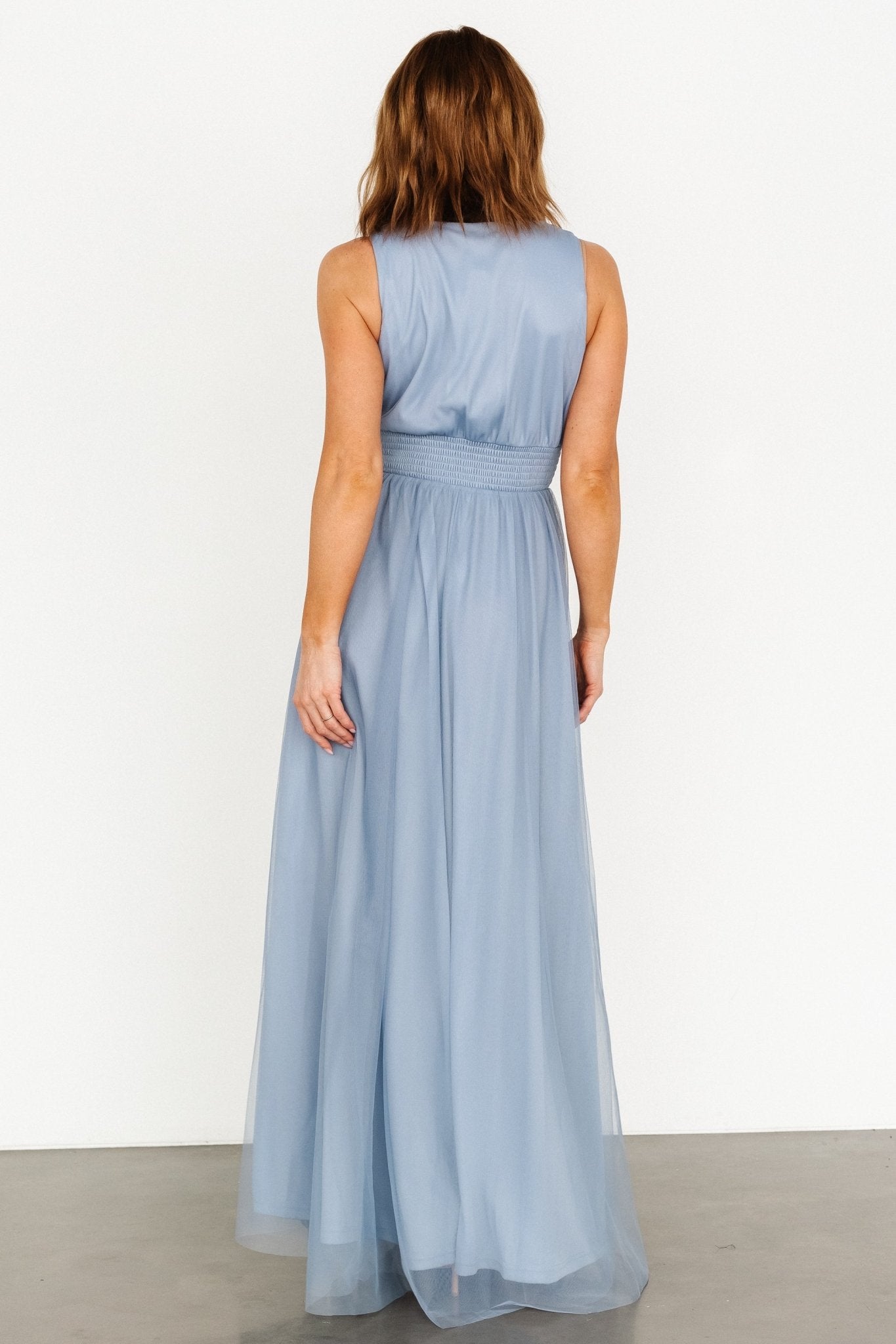 Kamila Tulle Maxi Dress | Whisper Blue - Baltic Born