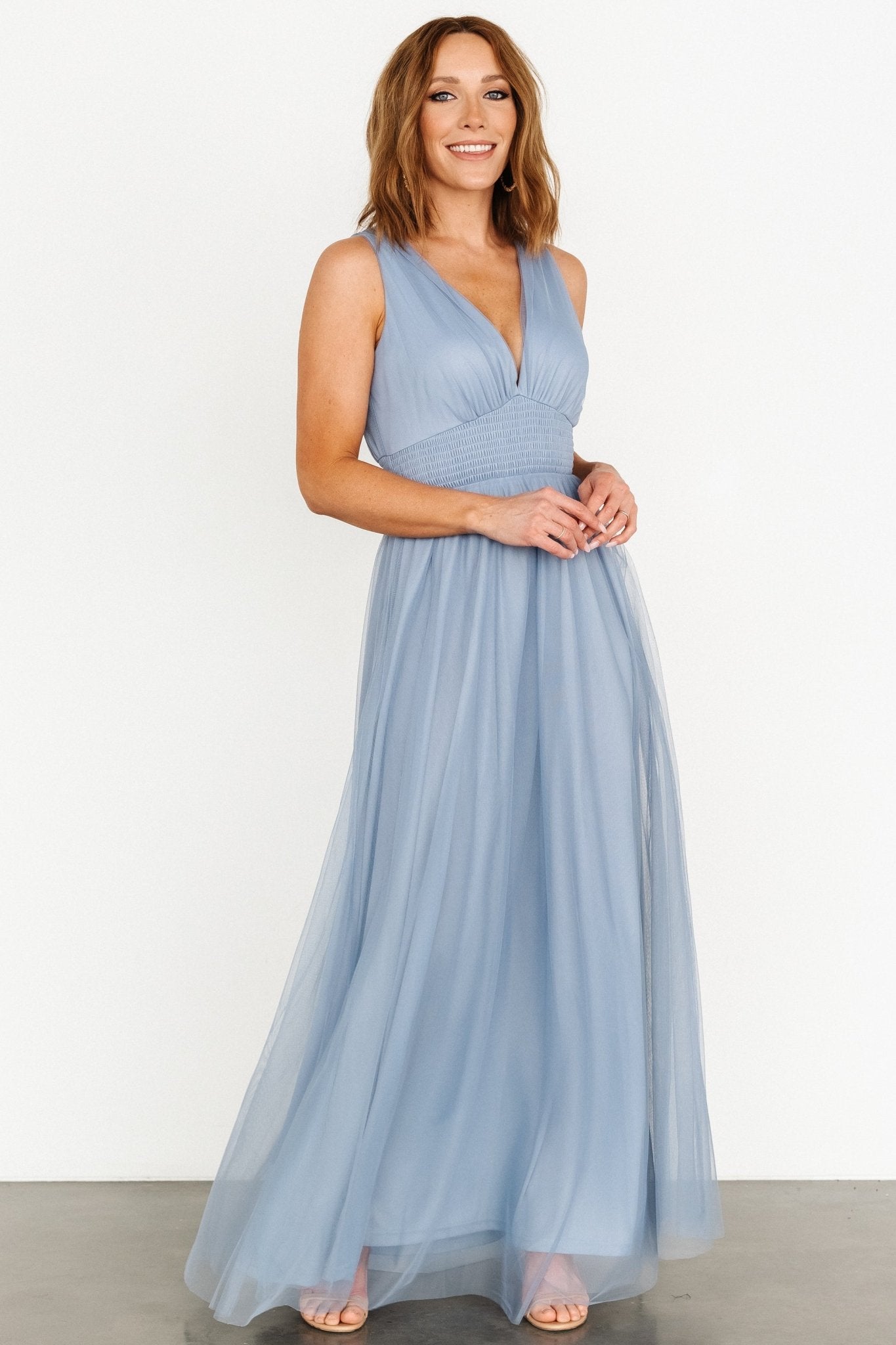 Kamila Tulle Maxi Dress | Whisper Blue - Baltic Born