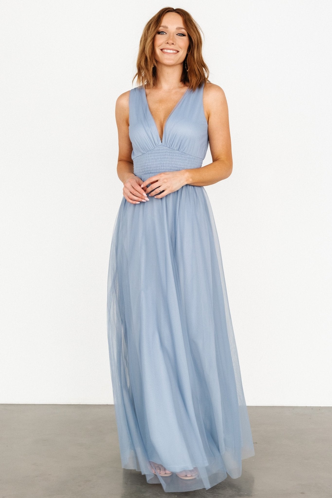 Kamila Tulle Maxi Dress | Whisper Blue - Baltic Born