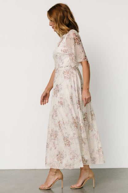 Kathreen Midi Dress | Ivory Floral - Baltic Born