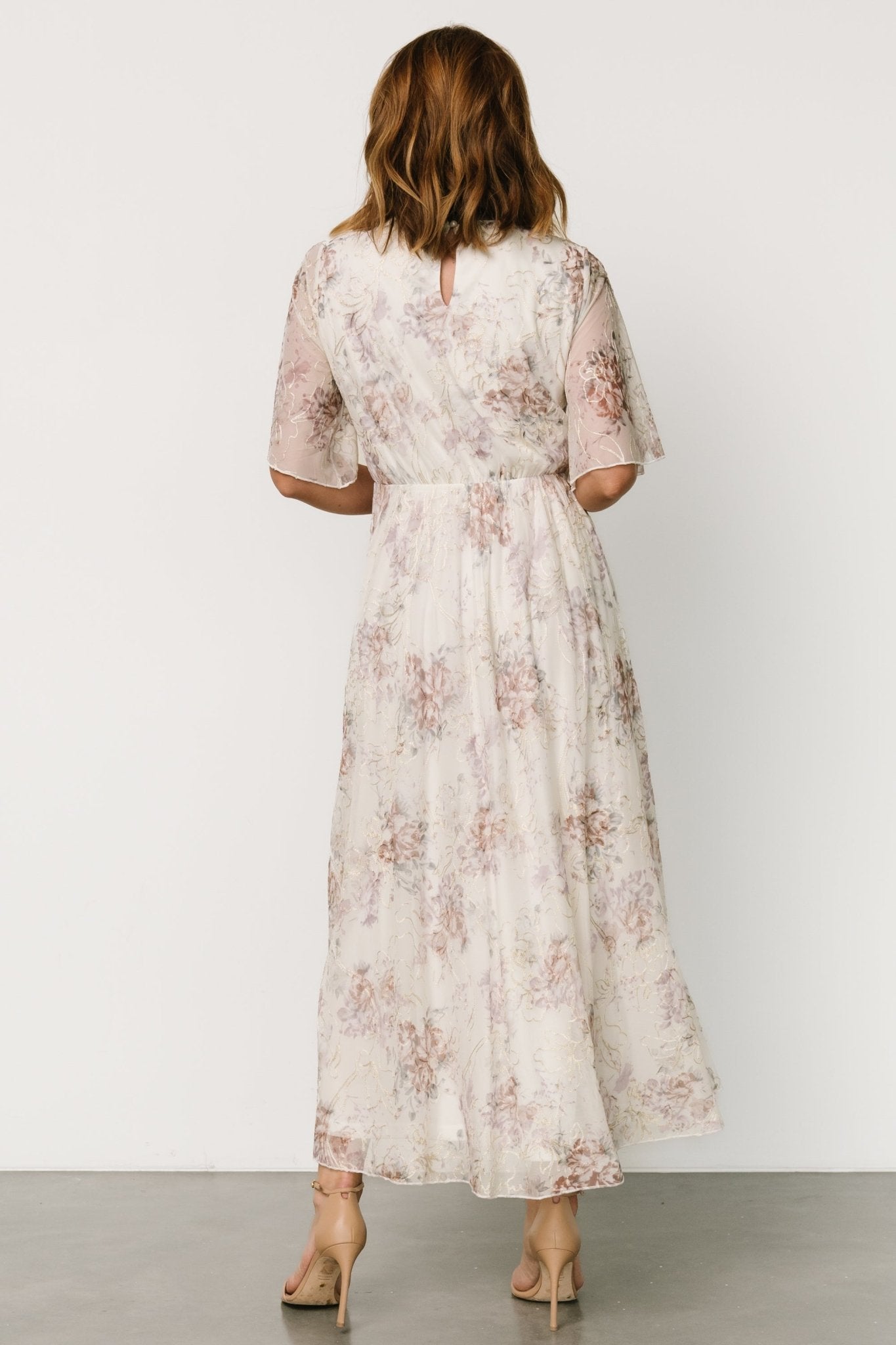 Kathreen Midi Dress | Ivory Floral - Baltic Born