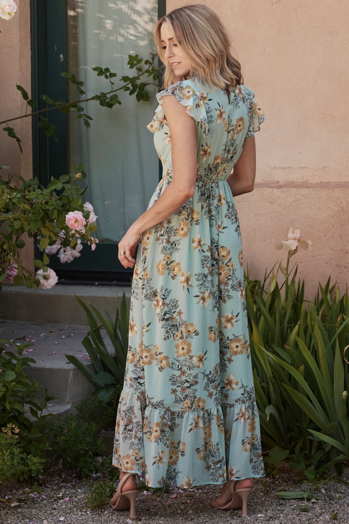 Kearny Ruffle Maxi Dress | Mint Floral - Baltic Born