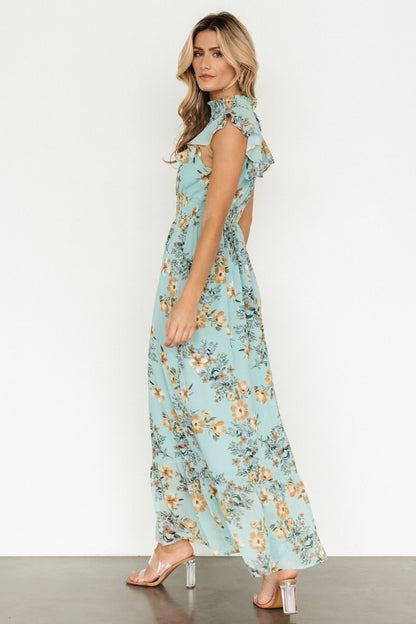 Kearny Ruffle Maxi Dress | Mint Floral - Baltic Born