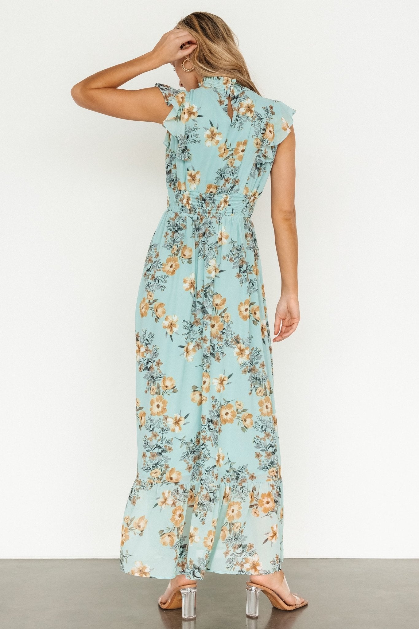 Kearny Ruffle Maxi Dress | Mint Floral - Baltic Born