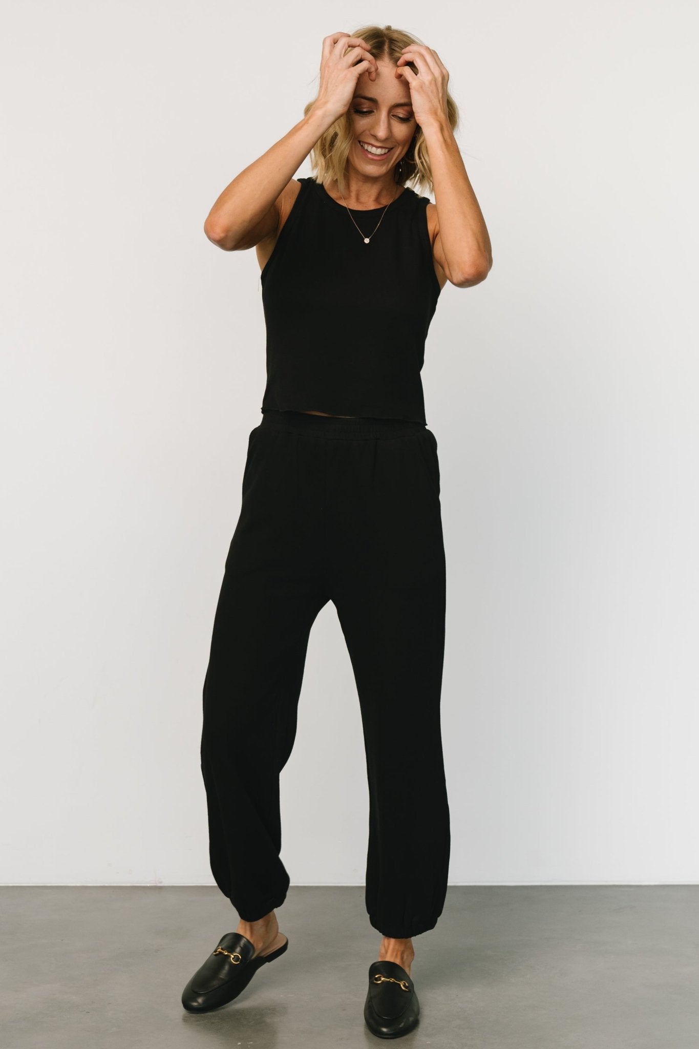 Kellen Tank + Jogger Set | Black - Baltic Born