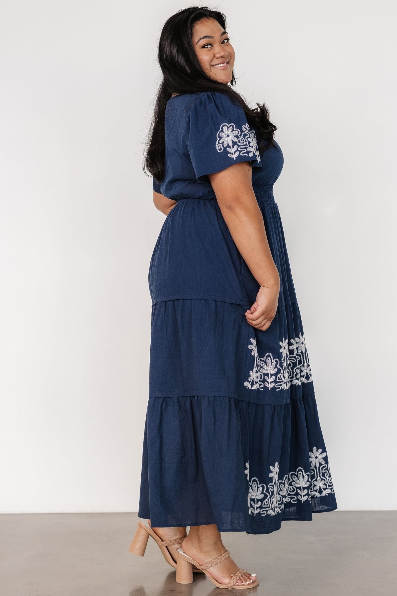 Kennedy Embroidered Maxi Dress | Blue - Baltic Born