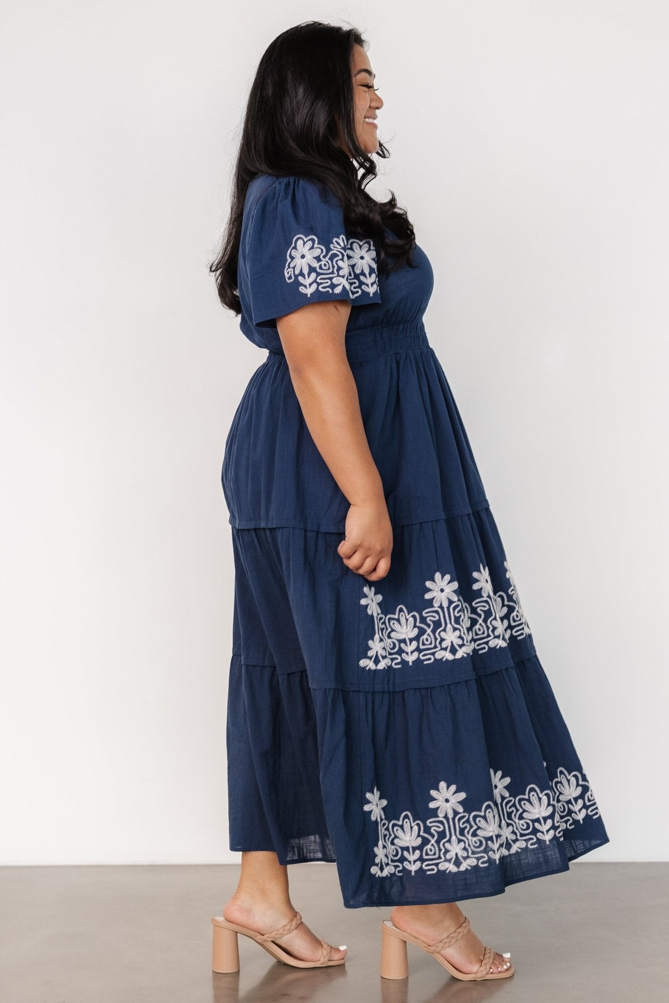 Kennedy Embroidered Maxi Dress | Blue - Baltic Born