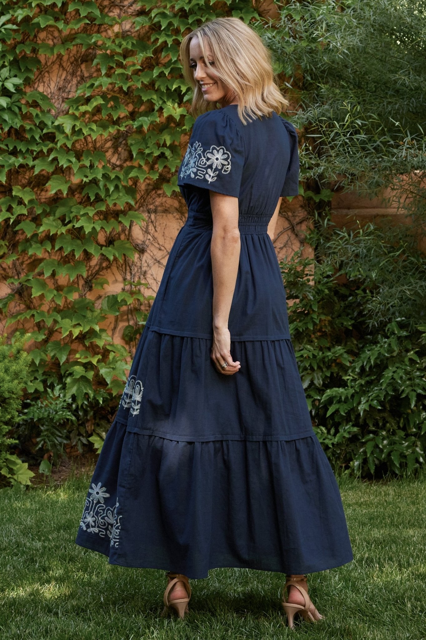 Kennedy Embroidered Maxi Dress | Blue - Baltic Born