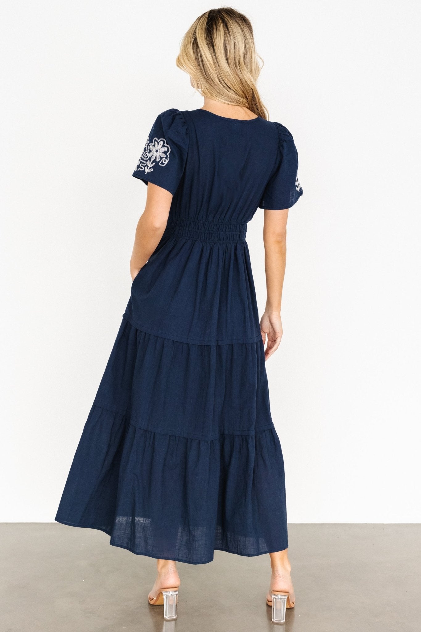 Kennedy Embroidered Maxi Dress | Blue - Baltic Born