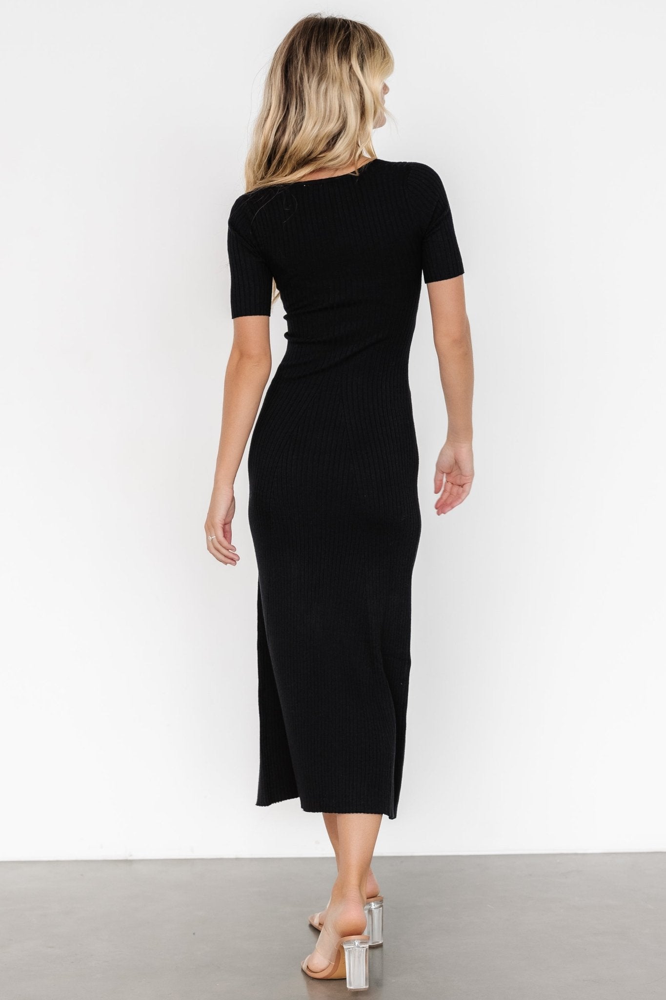 Keren Ribbed Maxi Dress | Black - Baltic Born