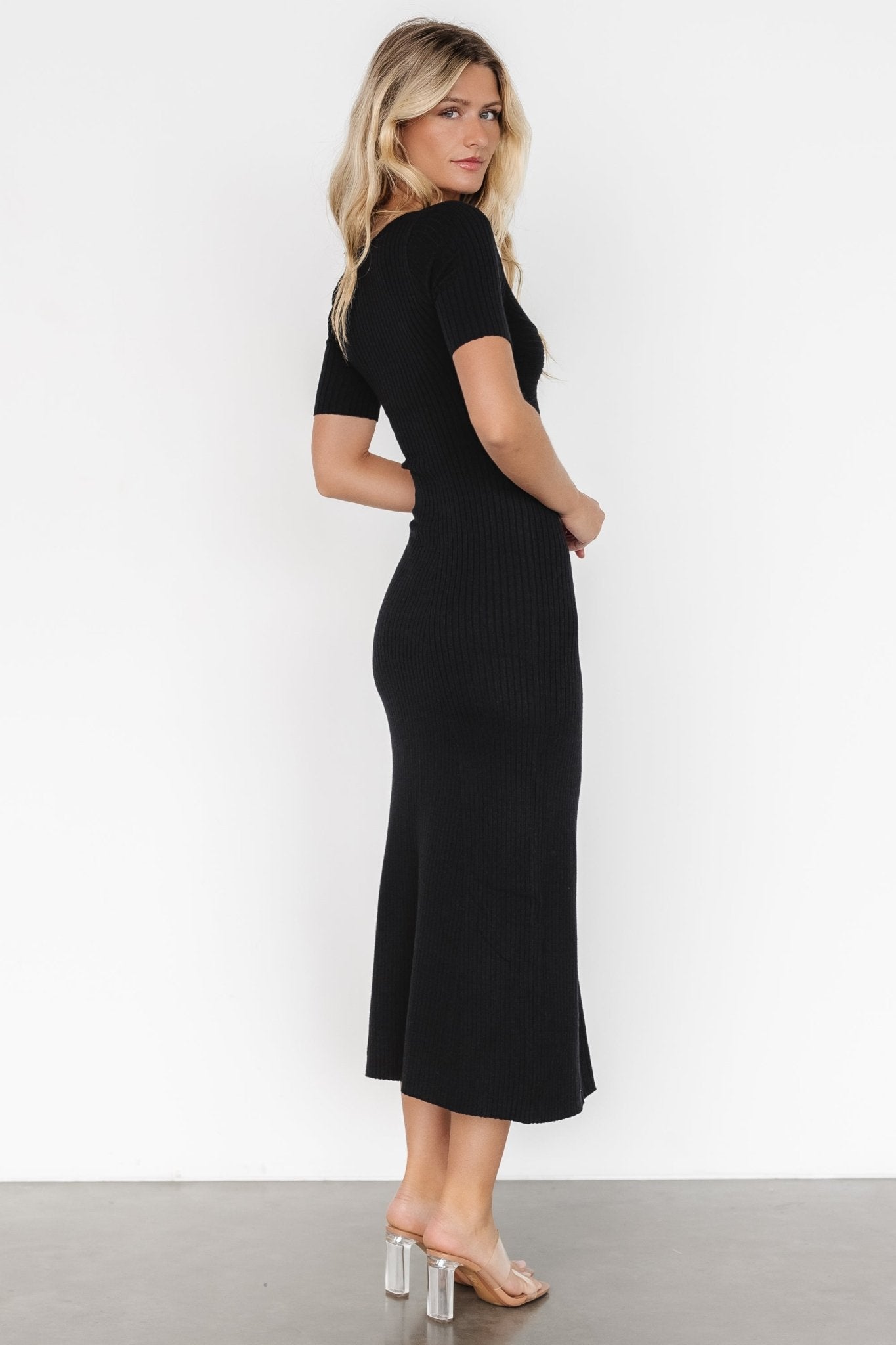 Keren Ribbed Maxi Dress | Black - Baltic Born