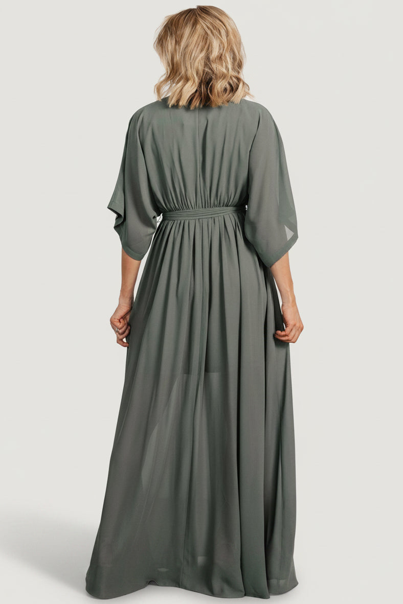 Kia Kimono Maxi Dress | Dark Sage Kia Kimono Maxi Dress | Dark Sage