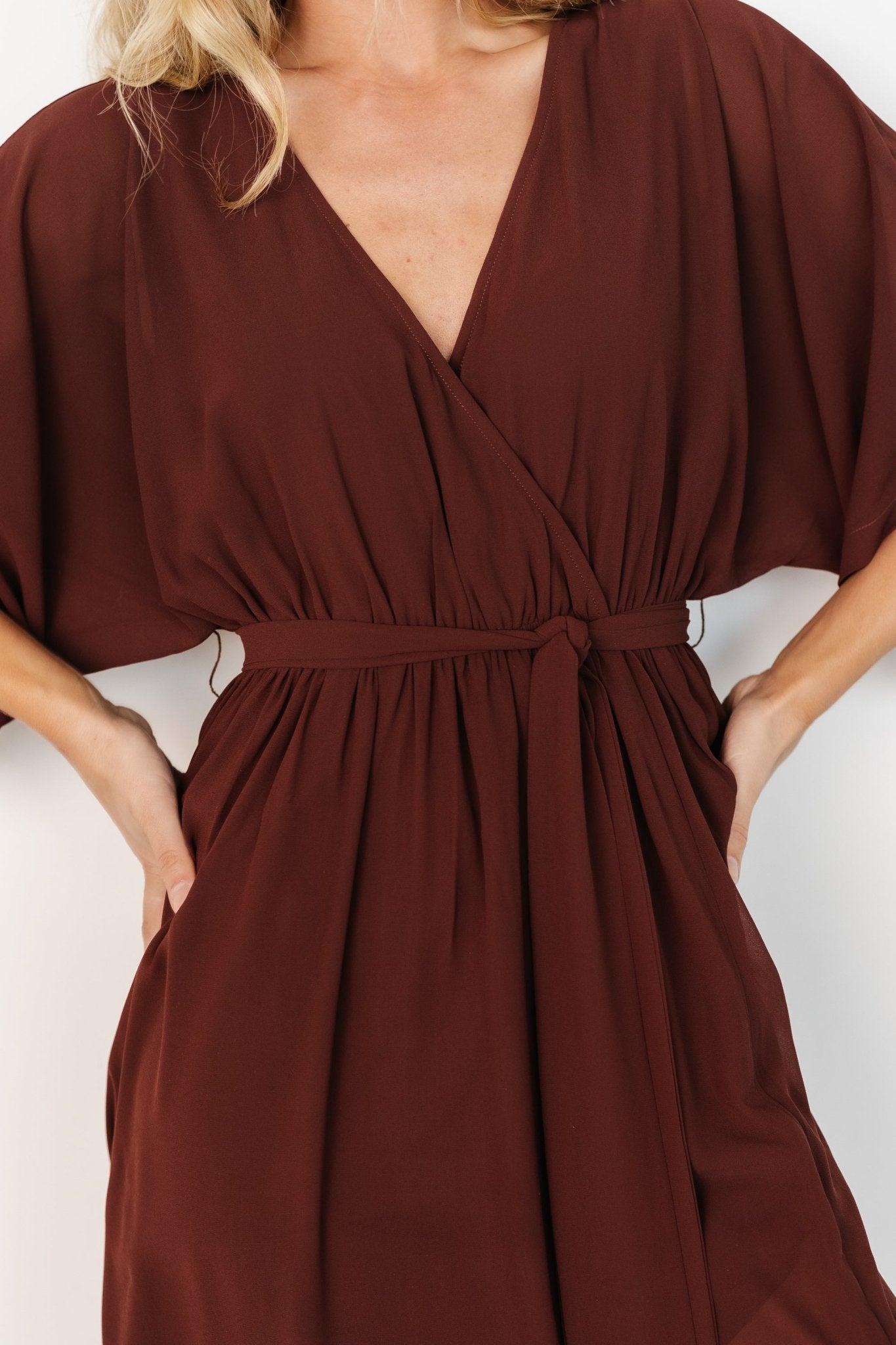 Kia Kimono Maxi Dress | Mahogany - Baltic Born