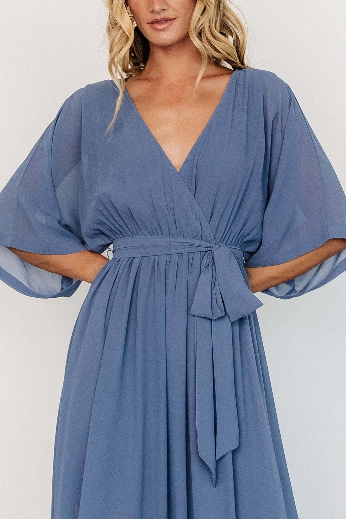 Kia Kimono Maxi Dress | Whisper Blue - Baltic Born