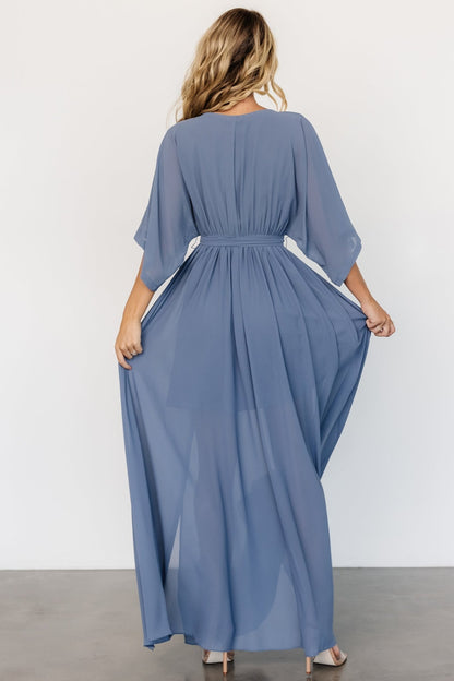 Kia Kimono Maxi Dress | Whisper Blue - Baltic Born