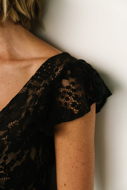 Kimber Lace Dress | Black + Nude - Baltic Born