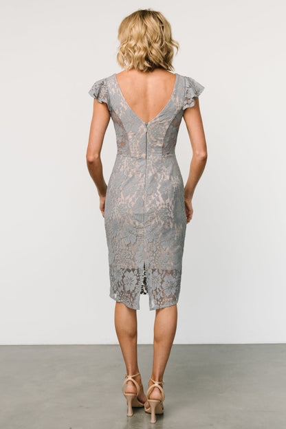 Kimber Lace Dress | Dusty Slate - Baltic Born