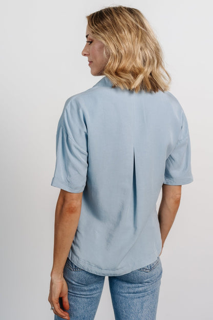 Kinsley Button Top | Light Denim - Baltic Born