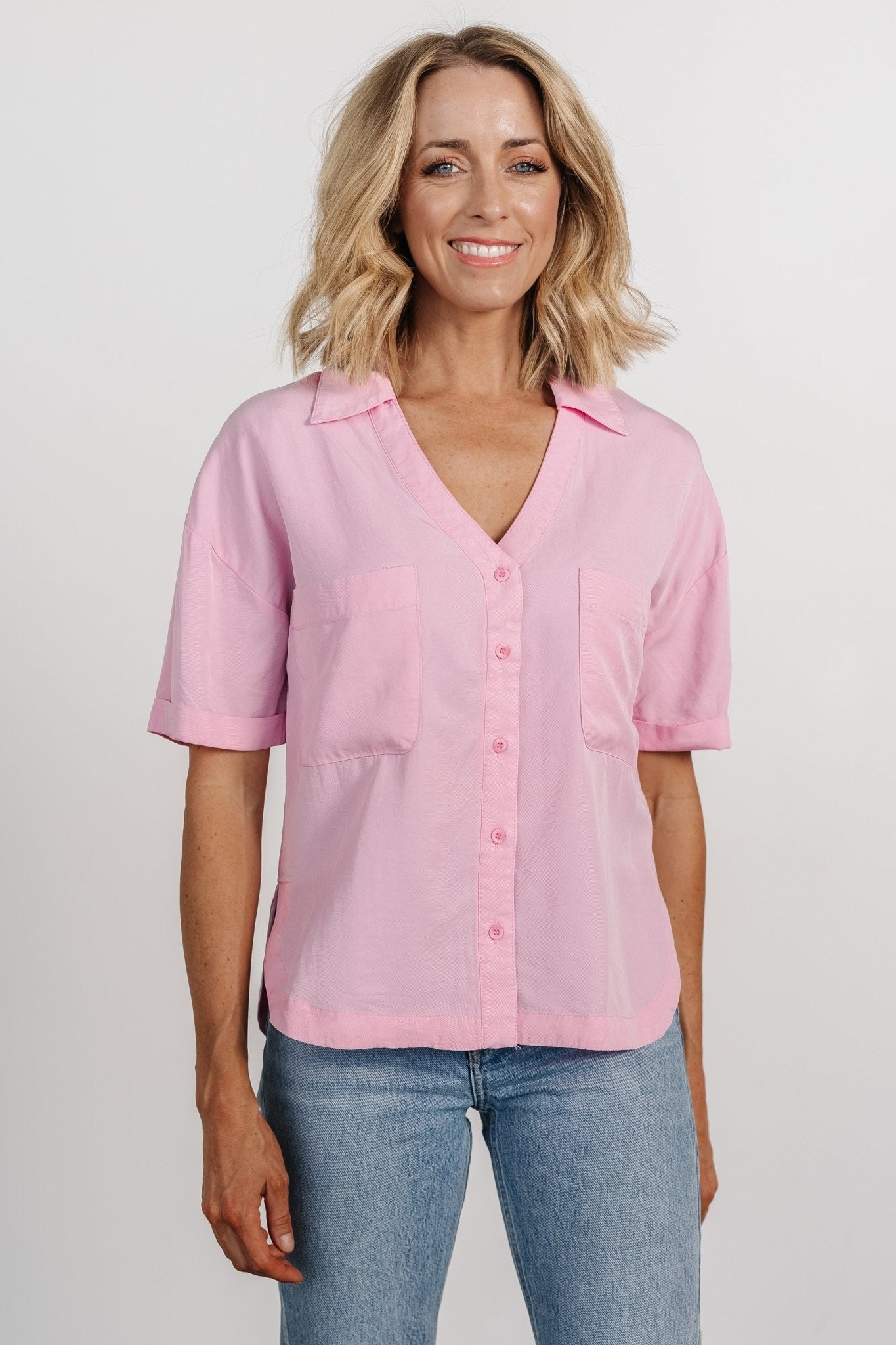 Kinsley Button Top | Pink - Baltic Born