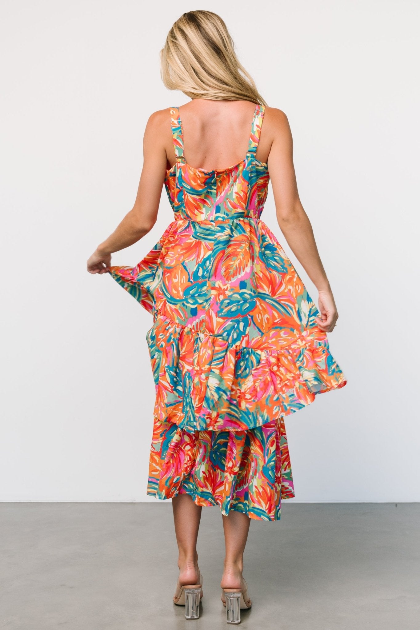 Kitts Tiered Dress | Tropical Print - Baltic Born