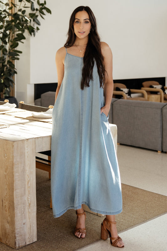 Kyla Maxi Dress | Denim - Baltic Born