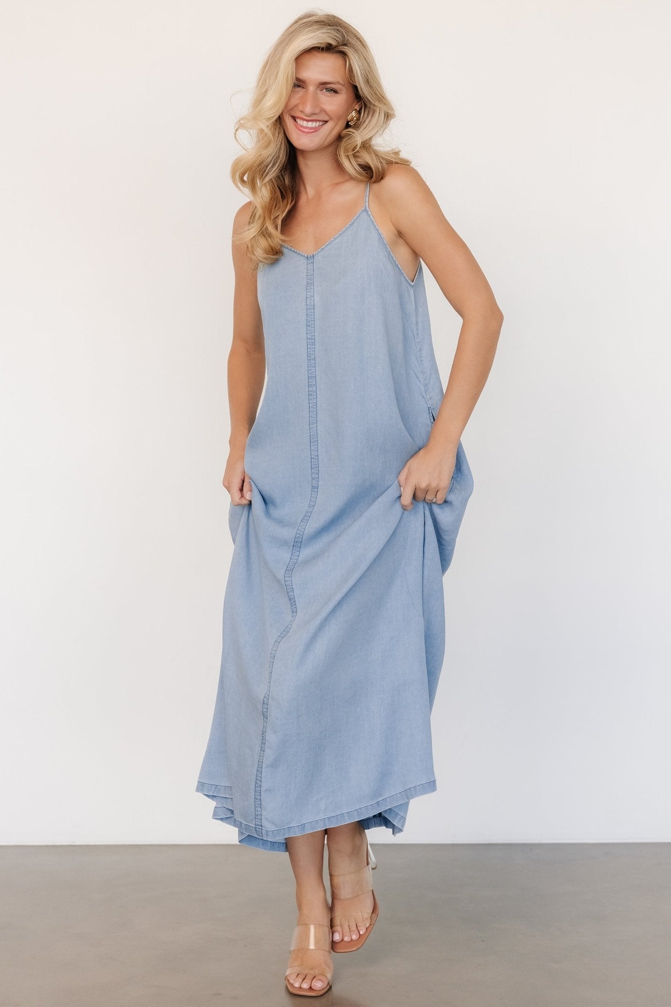 Kyla Maxi Dress | Denim - Baltic Born