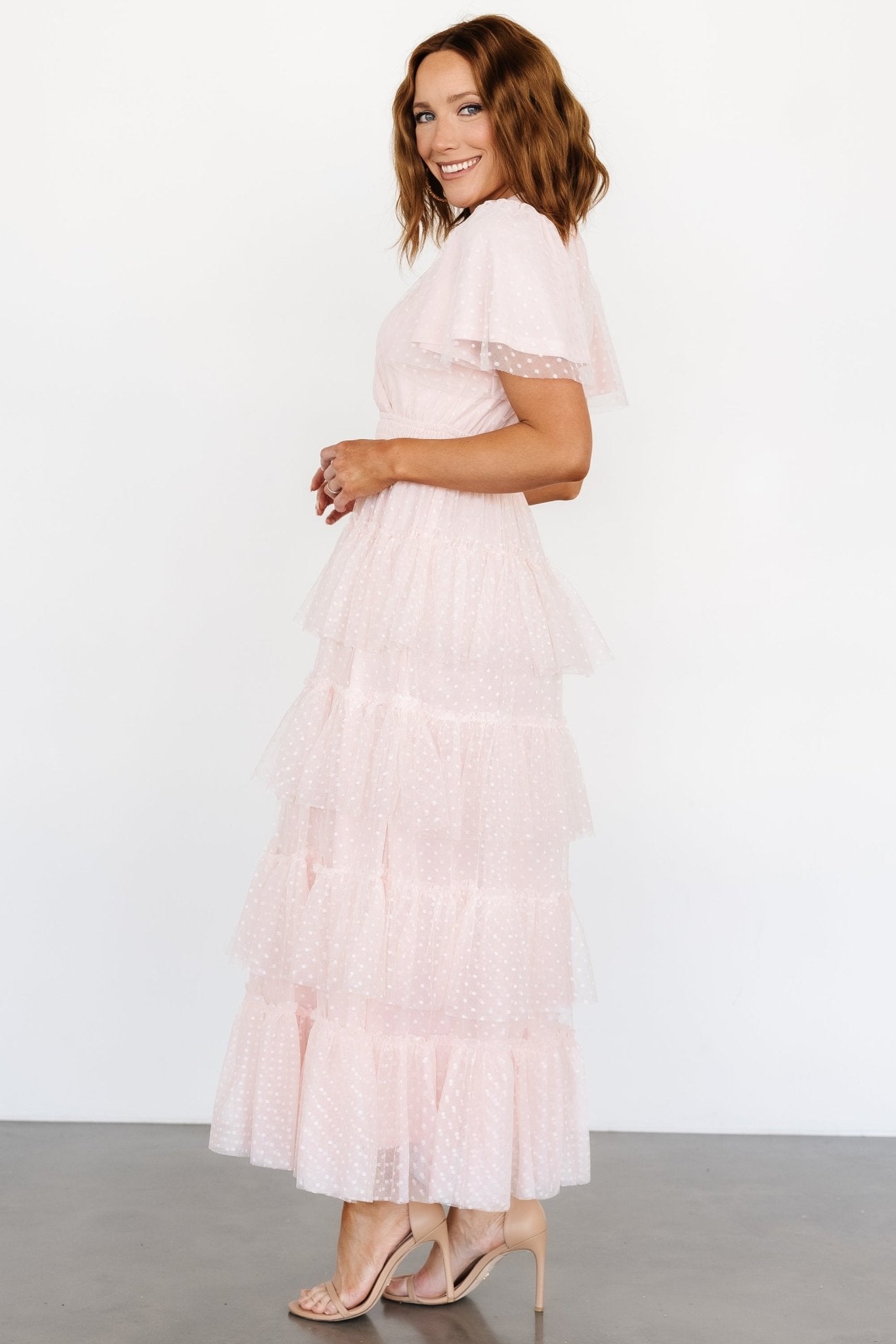 Laia Tiered Maxi Dress | Pale Blush - Baltic Born