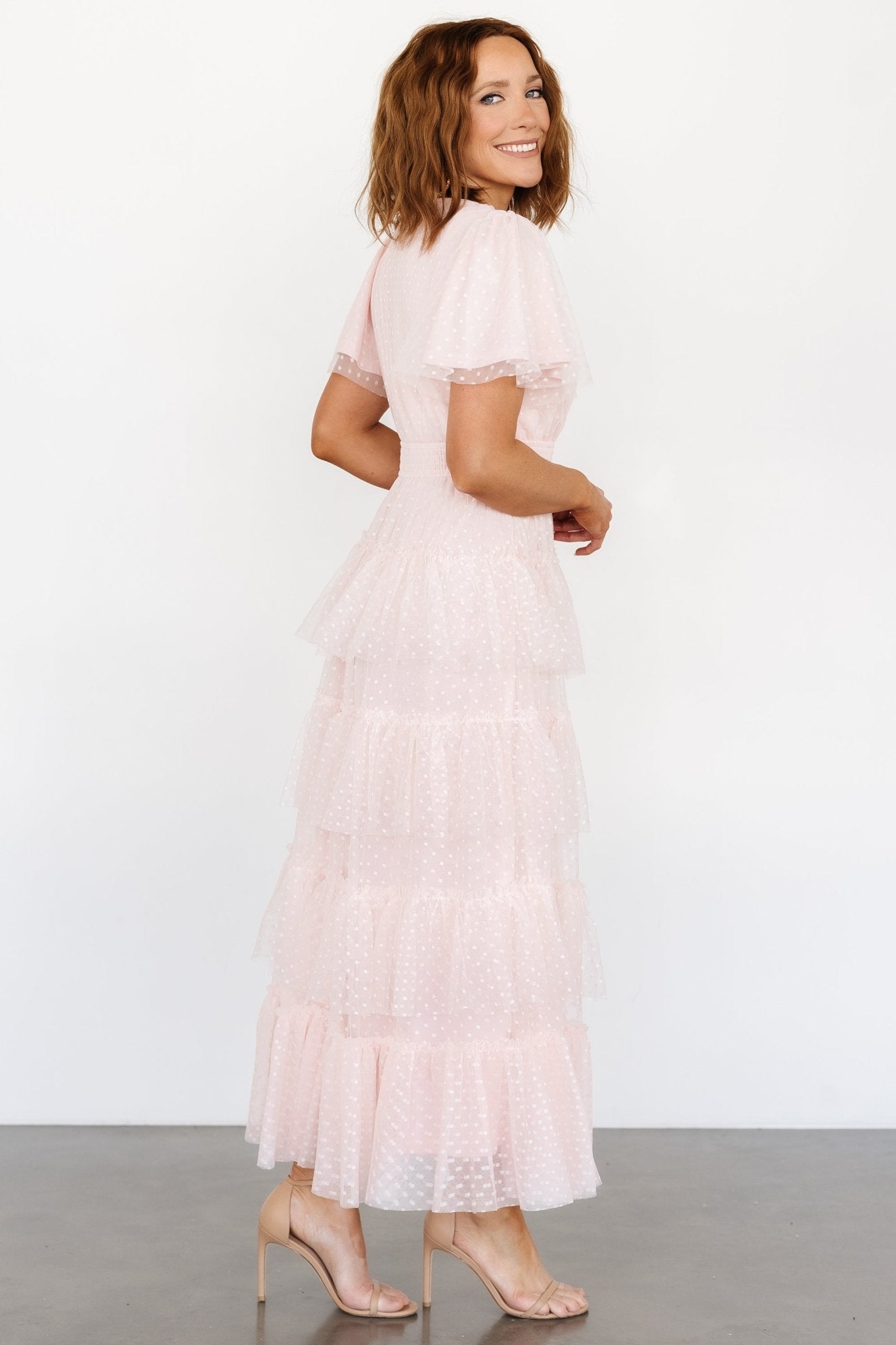 Laia Tiered Maxi Dress | Pale Blush - Baltic Born