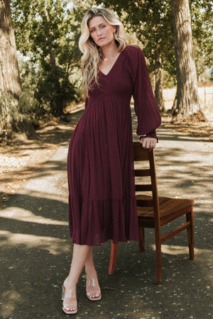 lainey smocked dotted midi dress Baltic Born Womens Lainey Smocked Dotted Midi Dress | Mulberry