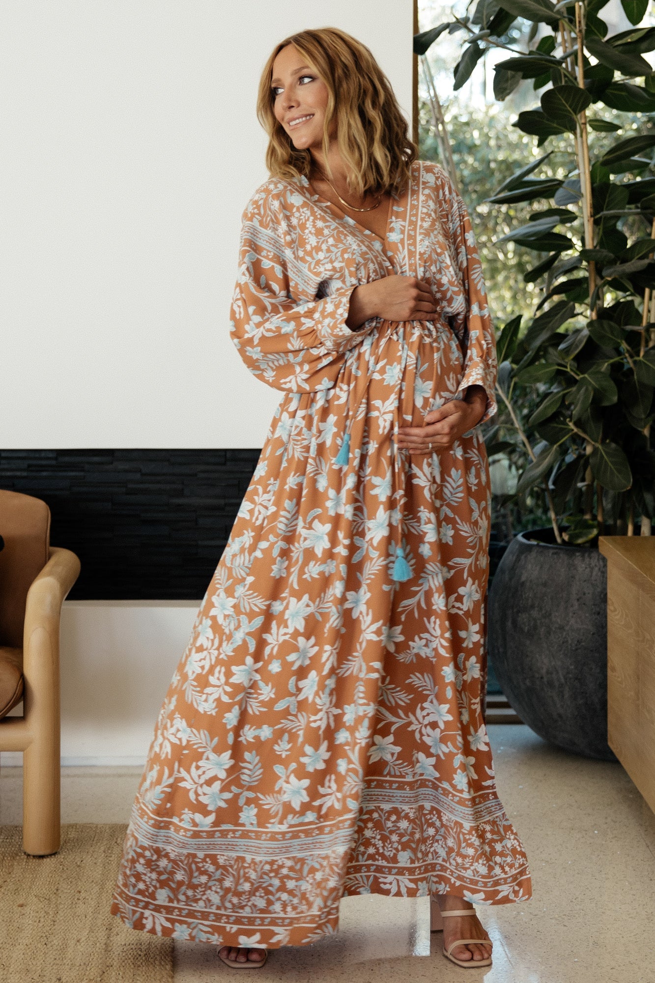 Laken Maxi Dress | Camel Multi - Baltic Born