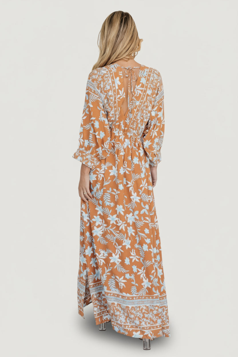 f21 maxi dress Baltic Born Womens Laken Maxi Dress | Camel Multi