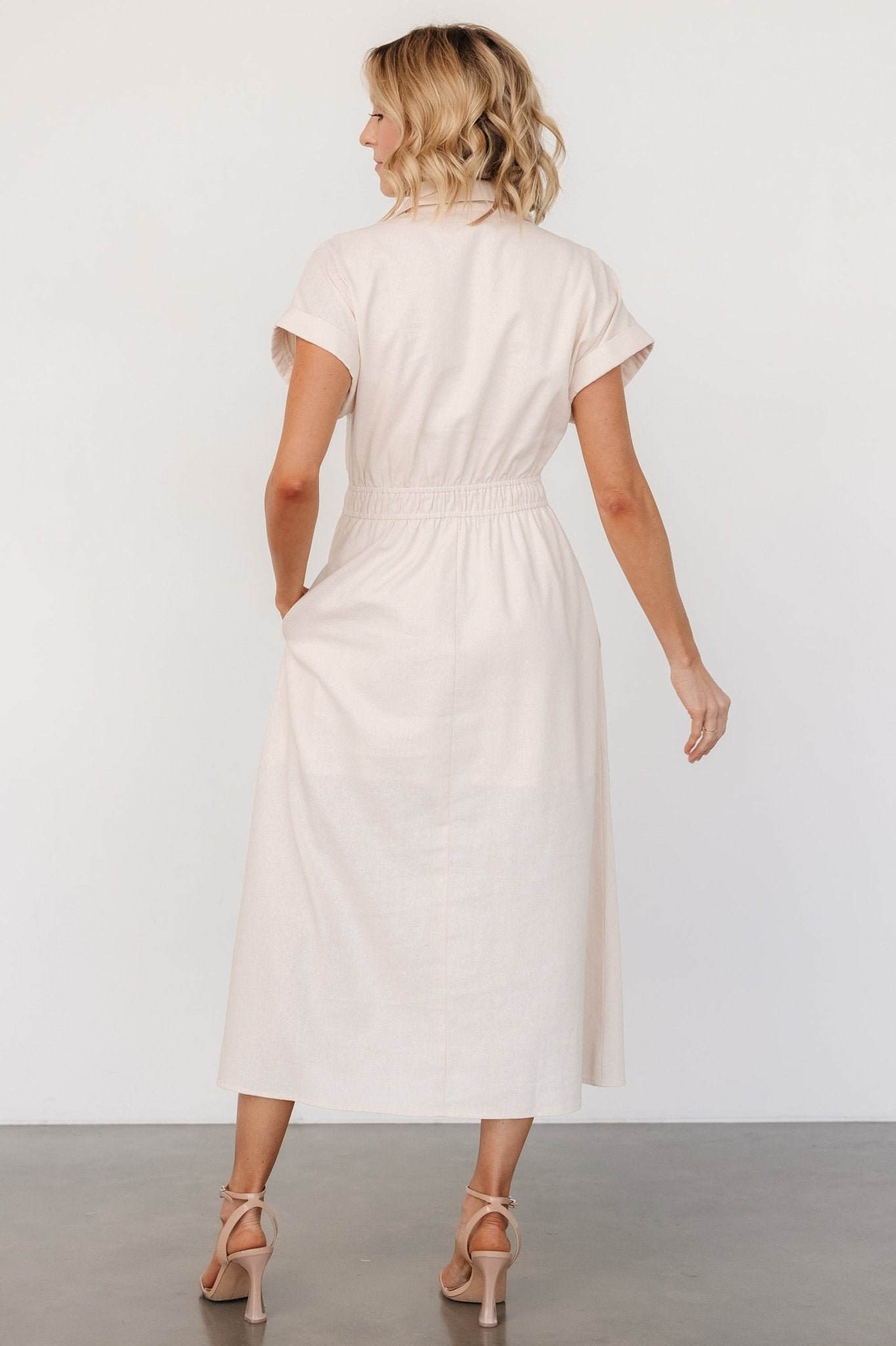 Baltic Born Womens Larah Button Dress | Natural | Size: 1XL Baltic Born Womens Larah Button Dress | Natural | Size: 1XL