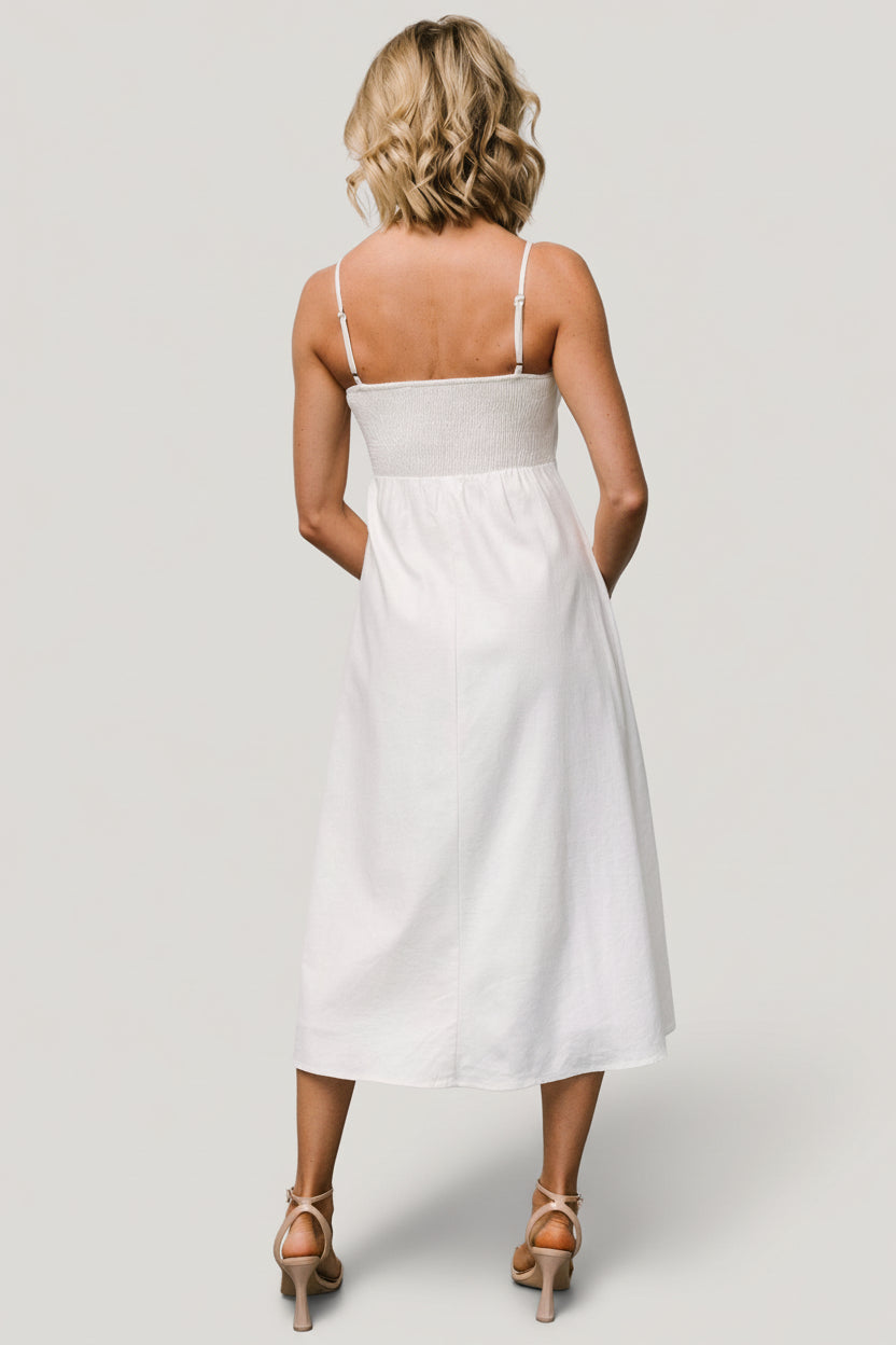 Baltic Born Womens Laya Button Front Dress | Ivory | Size: XL Baltic Born Womens Laya Button Front Dress | Ivory | Size: XL