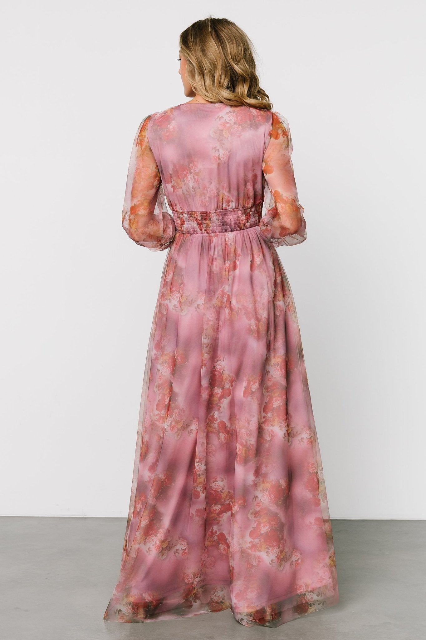 Layla Tulle Maxi Dress | Dusty Orchid Floral - Baltic Born