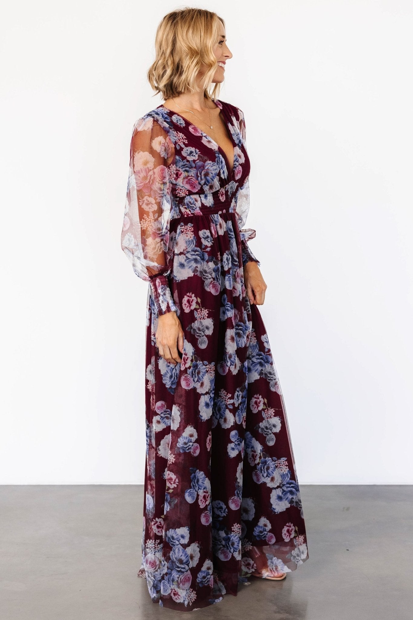 Layla Tulle Maxi Dress | Mulberry Floral - Baltic Born