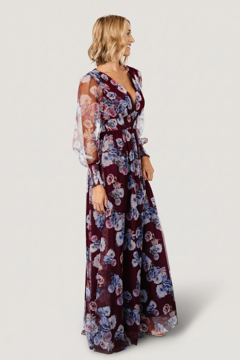 Layla Tulle Maxi Dress | Mulberry Floral - Baltic Born