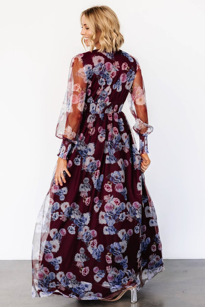 Layla Tulle Maxi Dress | Mulberry Floral - Baltic Born