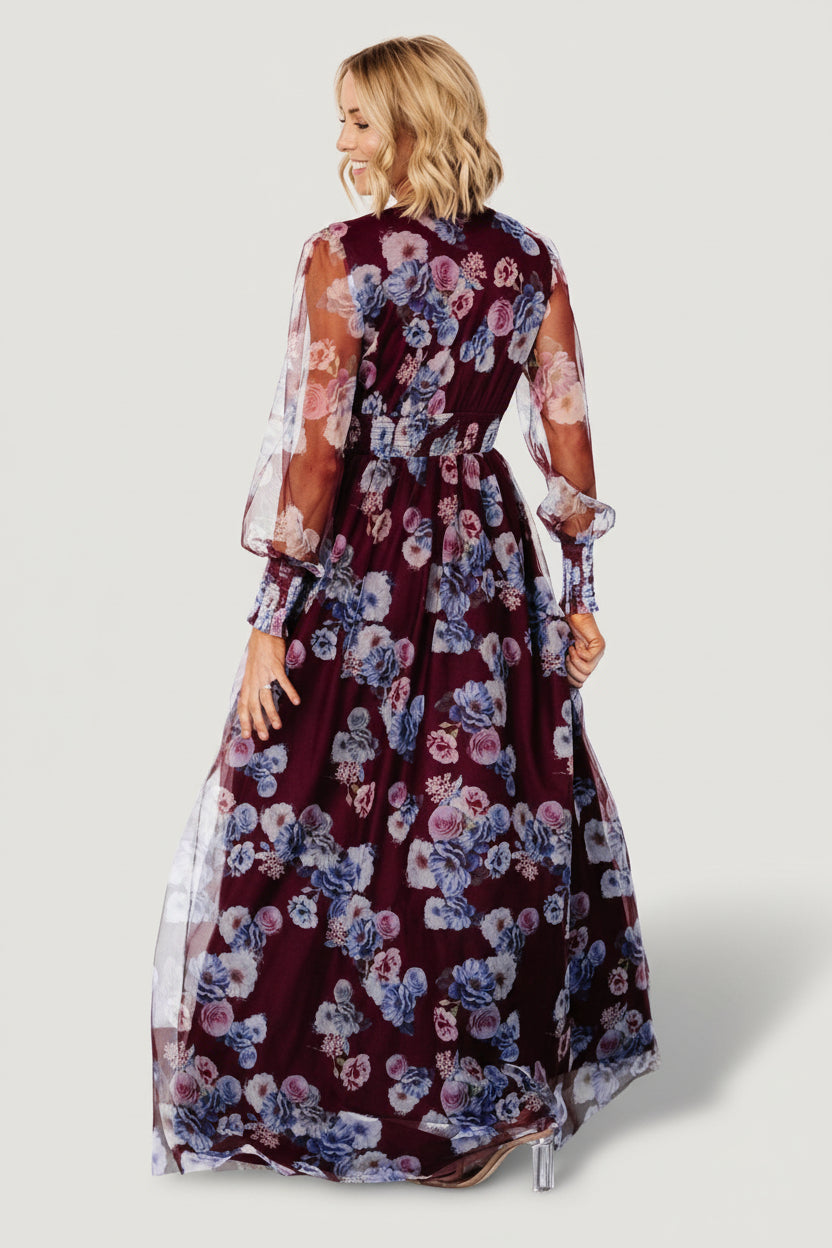 Layla Tulle Maxi Dress | Mulberry Floral - Baltic Born
