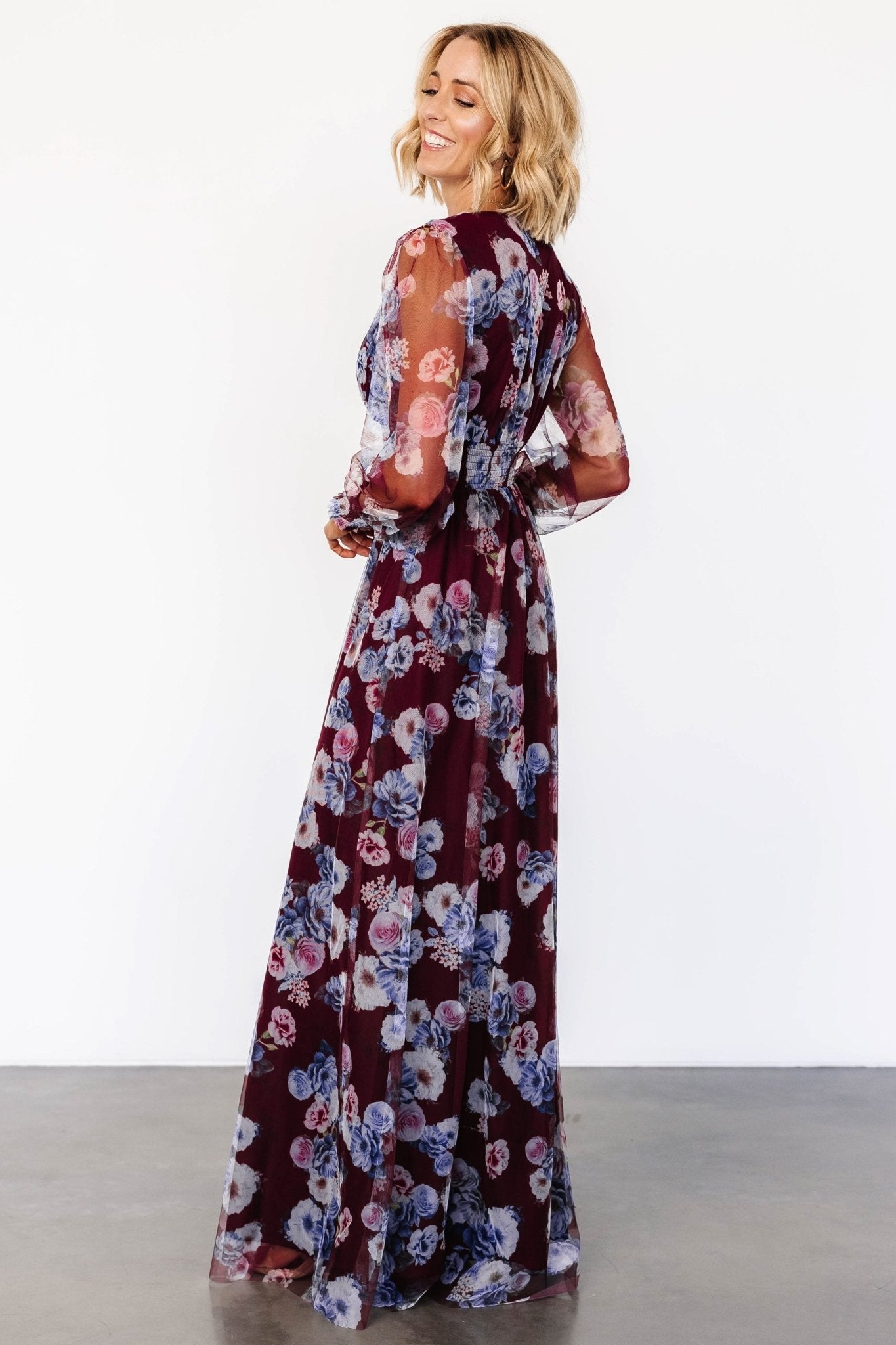 Layla Tulle Maxi Dress | Mulberry Floral - Baltic Born