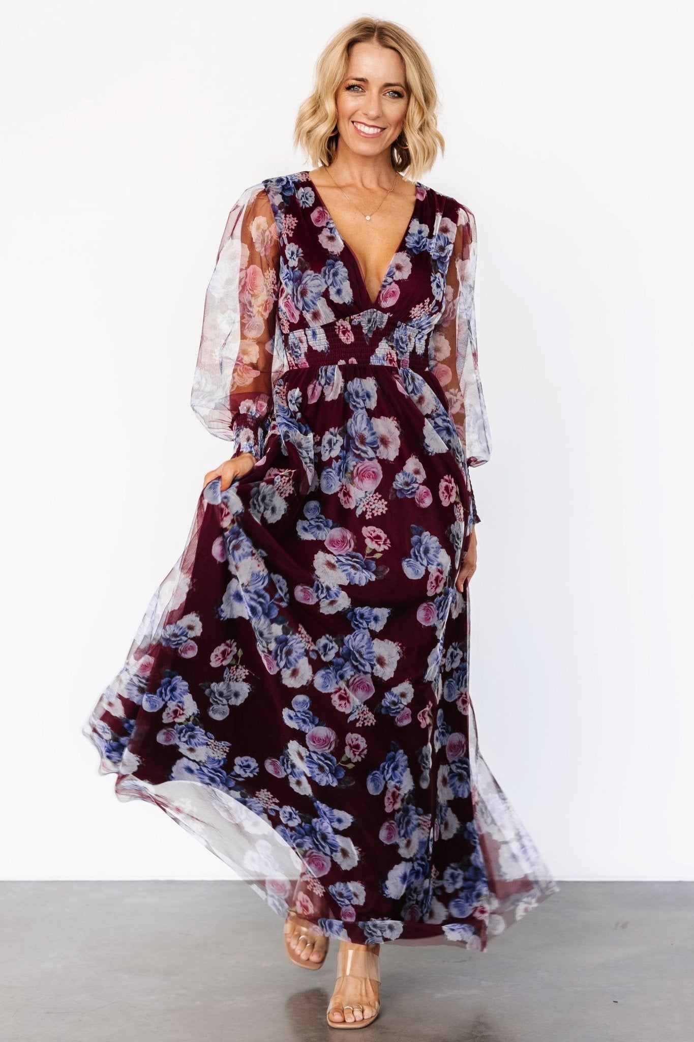 Layla Tulle Maxi Dress | Mulberry Floral - Baltic Born