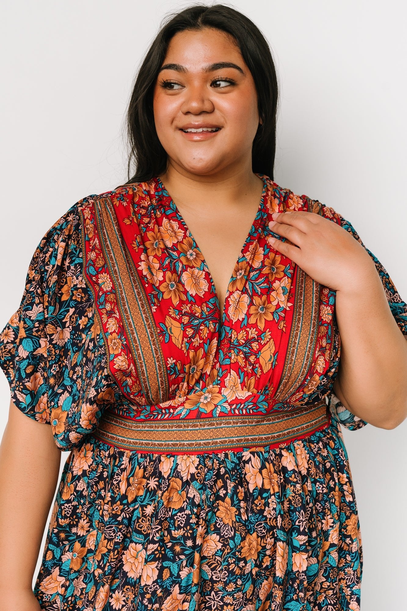 Leeanne Midi Dress | Navy Multi Floral Leeanne Midi Dress | Navy Multi Floral