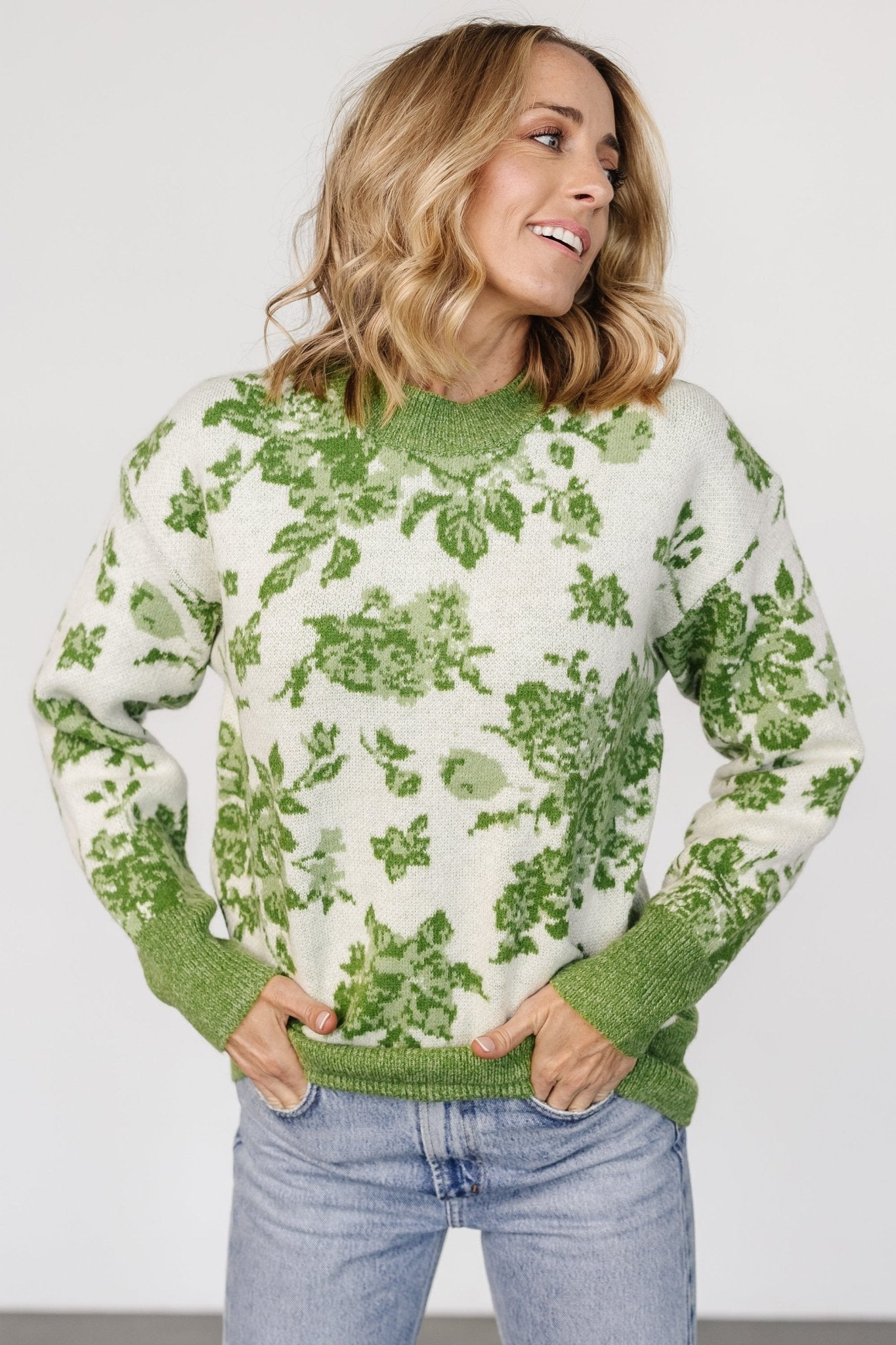 Legend Sweater | Light Green Print - Baltic Born