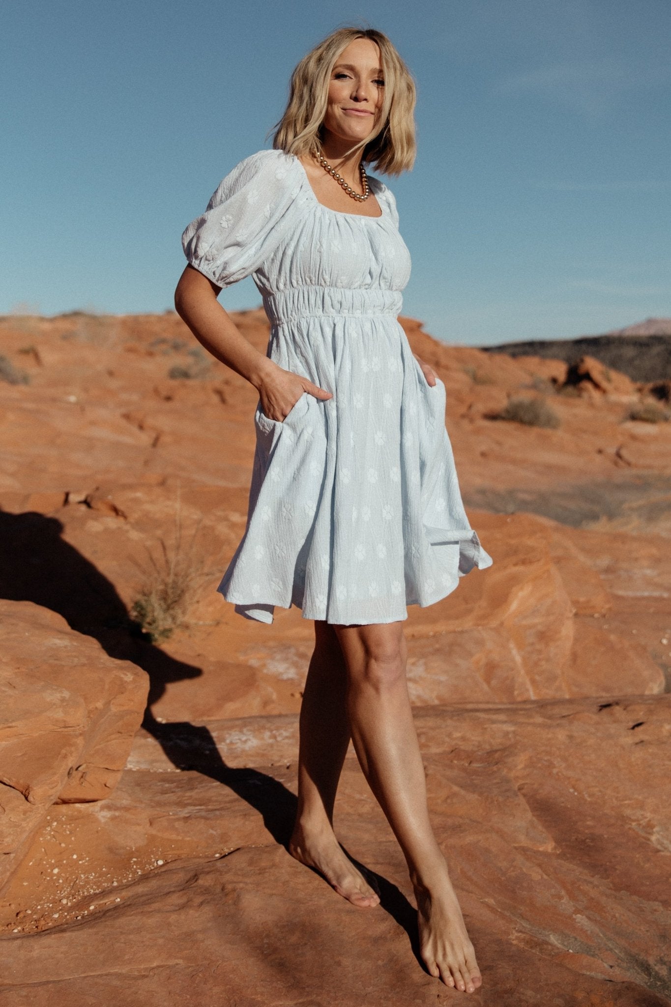 Baltic Born Womens Lexington Short Dress | Blue Baltic Born Womens Lexington Short Dress | Blue